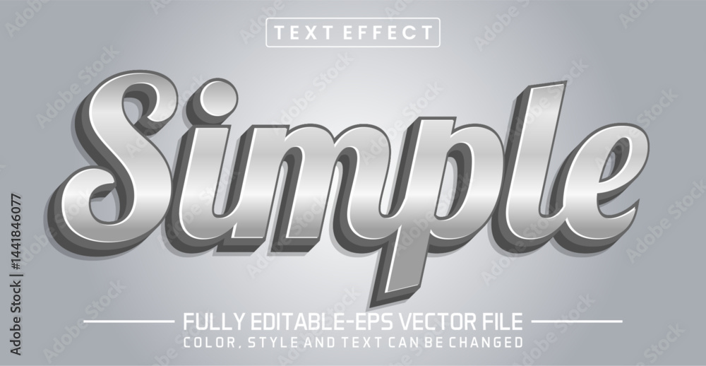 Poster simple font text effect editable