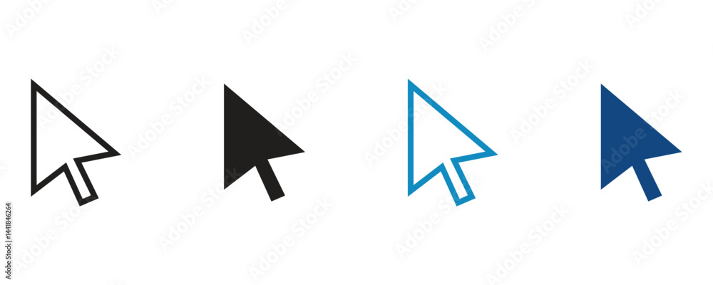 Fototapete click. icon for design. easily editable, ,cursor icons set and computer curser vector icon pointing 