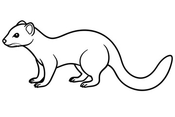 Elegant Mongoose Vector Sketch
