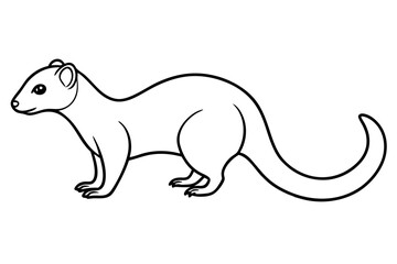 Elegant Mongoose Vector Sketch