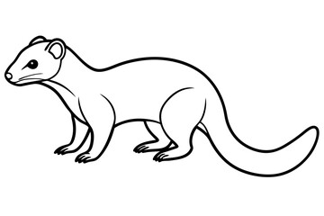 Elegant Mongoose Vector Sketch