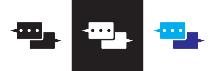Dialogue, communication, conversation or chatting related icon. Vector for websites, mobile interfaces, presentations, banner, visual branding etc. Vector illustration. EPS 10