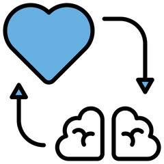 Emotional Connection Blue Black Icon