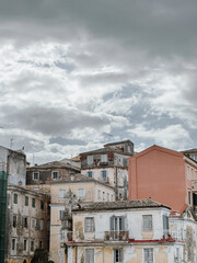Historic Buildings Under Cloudy Sky
