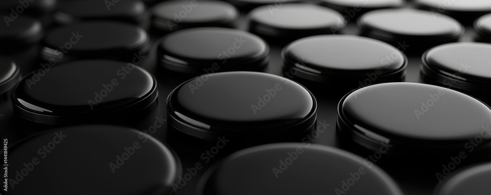 Aufkleber abstract close-up of black circles, creating a modern and artistic visual texture.