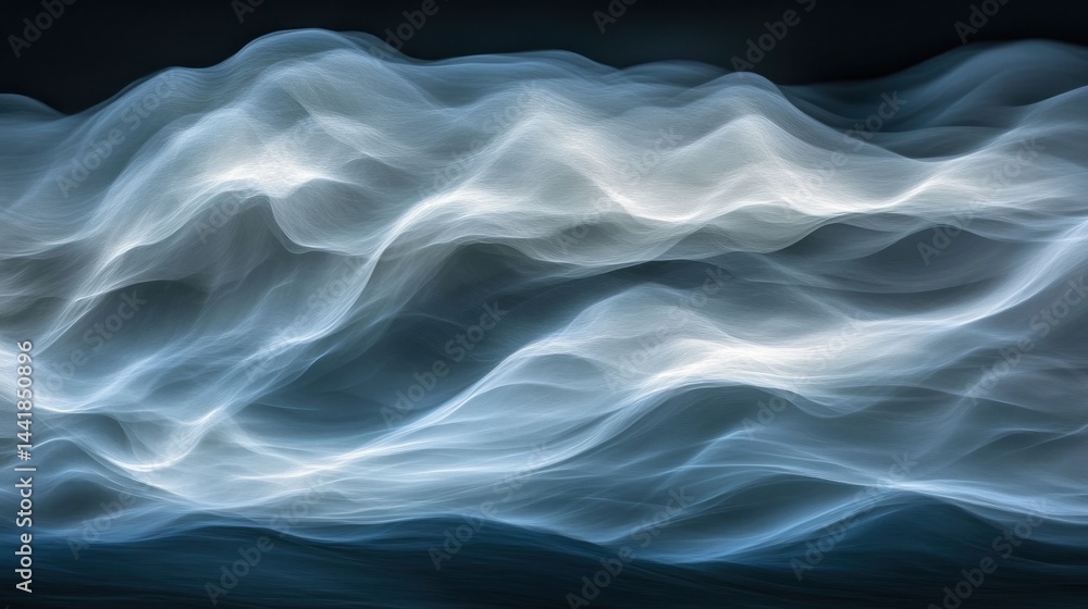 Poster abstract digital rendering of ethereal, undulating forms.