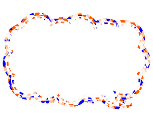 ステンドグラス風吹き出し　三角形模様　細長い雲形