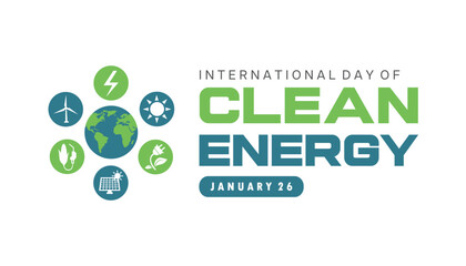 international day of clean energy vector design