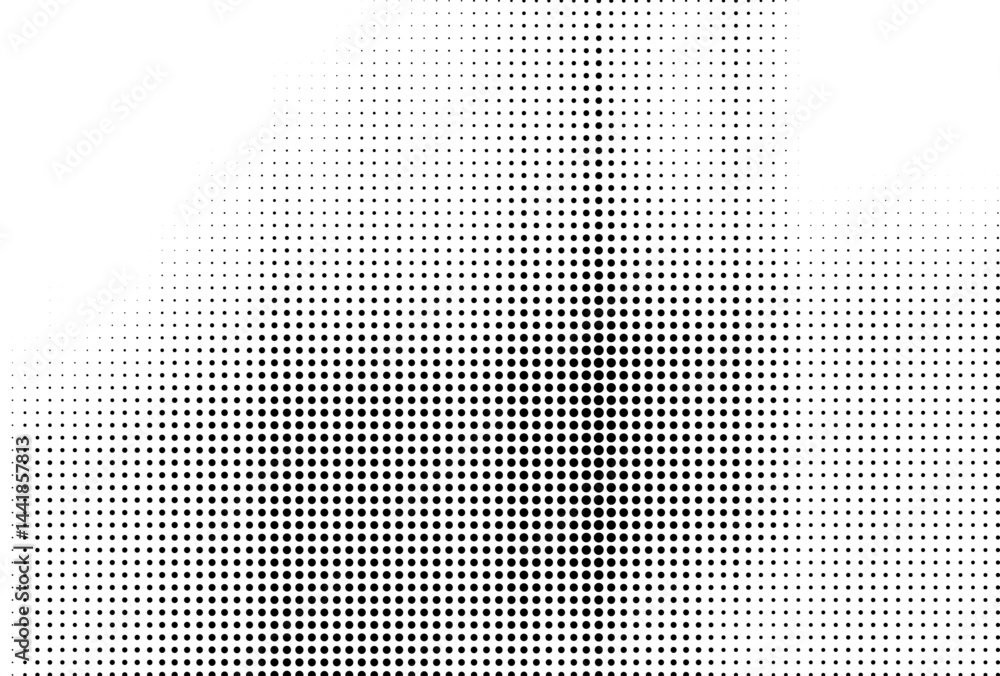 Poster halftone background vector. monochrome abstract dot, gradient halftone dots for background pattern a