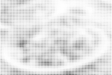 Retro Pixel Halftone Texture – Dirty Grunge Black and White Background,Grunge Halftone Dots – Aged Vector Texture for Comic Cover Effects