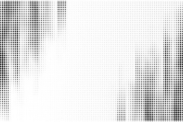 Retro Pixel Halftone Texture – Dirty Grunge Black and White Background,Grunge Halftone Dots – Aged Vector Texture for Comic Cover Effects