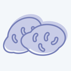Icon Potato. related to Fruits and Vegetables symbol. two tone style. editable