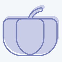 Obraz premium Icon Pumpkin. related to Fruits and Vegetables symbol. two tone style. editable