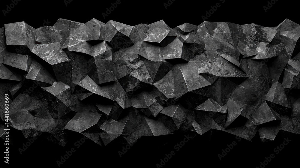 Aufkleber elegant black and white background featuring a 3d illusion wallpaper pattern creating depth and visu