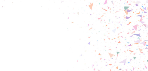 Happy Round Decoration Desig Celebrate Confetti Transparent Vector White Background. Fun Rain Pattern. Abstract Dust Backdrop