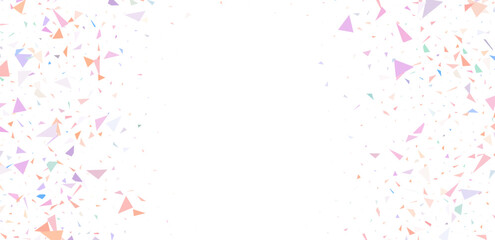 Happy Round Decoration Desig Celebrate Confetti Transparent Vector White Background. Fun Rain Pattern. Abstract Dust Backdrop