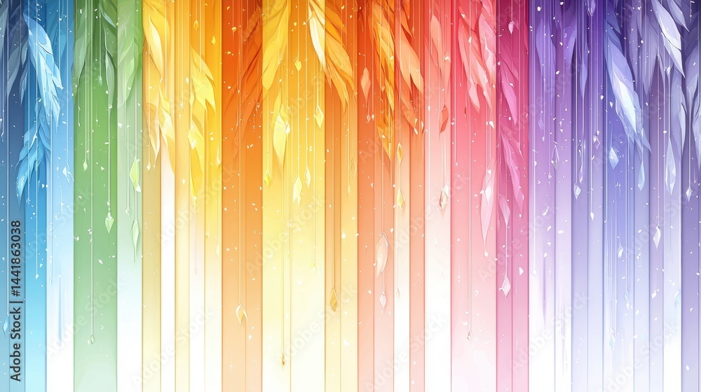 Aufkleber soft gradient tones in rainbow colors with a pastel ombre stripe pattern creating a dreamy backgroun