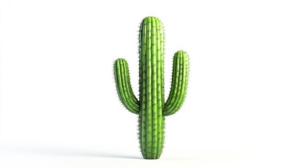 Isolated green cactus