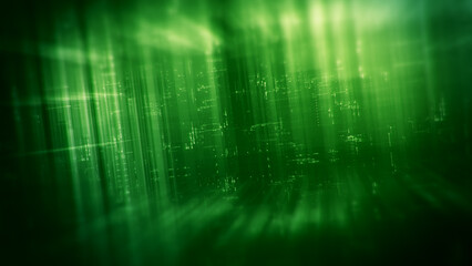 Futuristic network simulation blending AI, quantum physics, and deep learning, with a particle matrix analyzing data in a sleek, background animation display