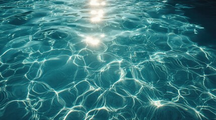 Obraz premium Sunlit blue water ripples nature scene water reflection tranquil environment close-up view