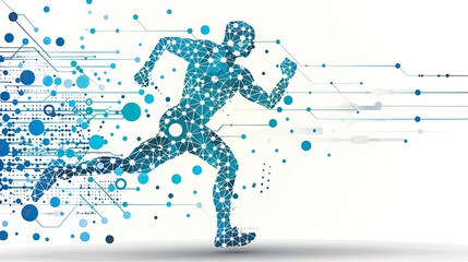 a digital figure in motion