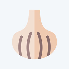 Icon Garlic. related to Fruits and Vegetables symbol. flat style. editable