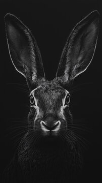 Black Rabbit Portrait