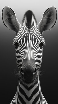 Zebra Closeup Portrait