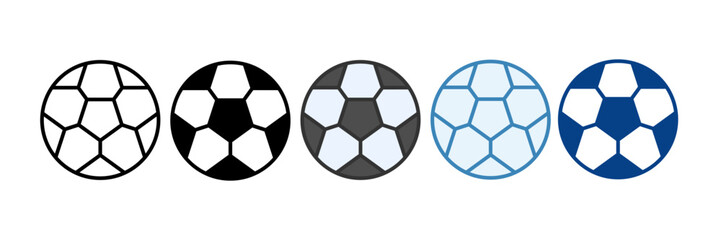 Naklejka premium Ball Icon Set Multiple Style Collection
