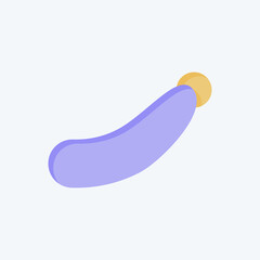 Icon Zucchini. related to Fruits and Vegetables symbol. flat style. editable