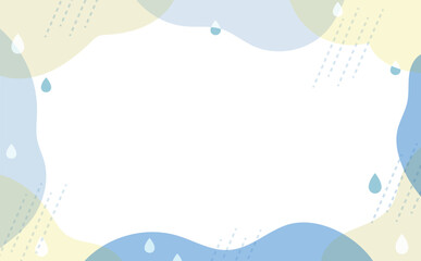 パステルカラーの雨の背景ベクターイラスト素材