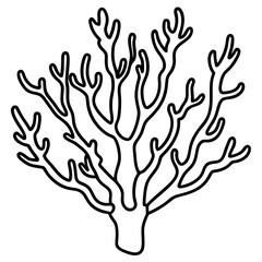 Obraz premium Sleek Coral Art in One Stroke
