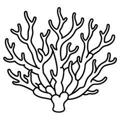 Sleek Coral Art in One Stroke