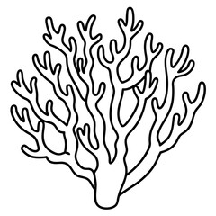 Sleek Coral Art in One Stroke