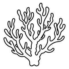 Sleek Coral Art in One Stroke