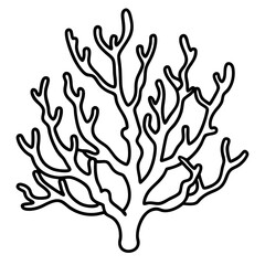 Sleek Coral Art in One Stroke