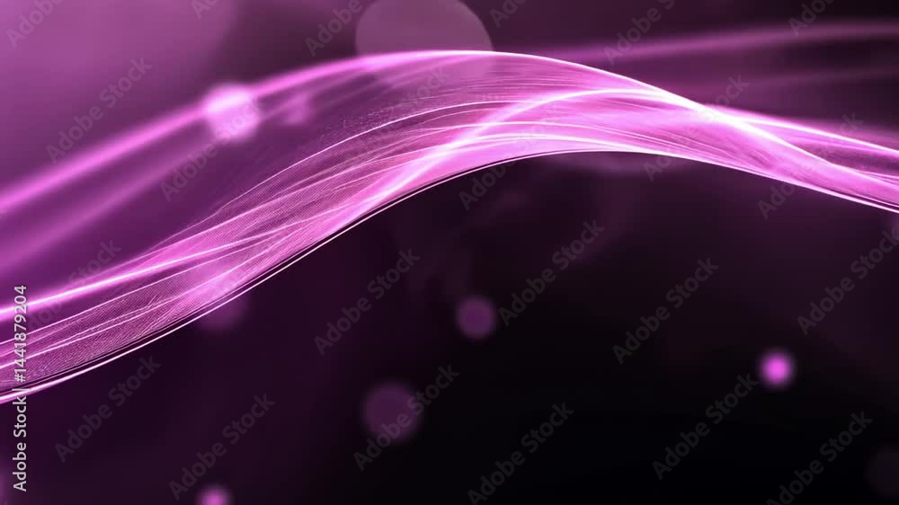 Poster dynamic flowing pink waves modern abstract background with soft glow and energy, evoking creativity 
