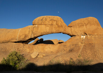 Sandstone arch. Spitzkoppe National Park, Namibia