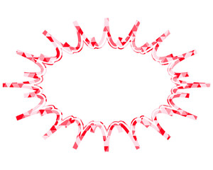 ステンドグラス風吹き出し　三角形模様　細長いギザギザした形