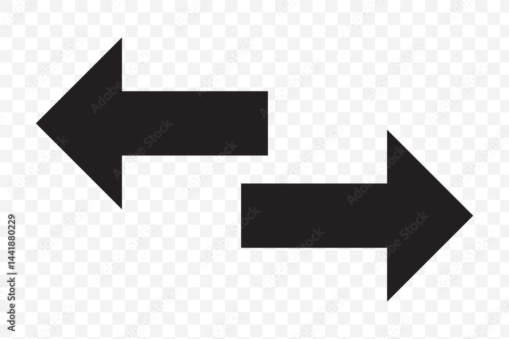 Poster arrows data transfer icon, exchange arrow icon. left right arrows. swap icon with two arrows vector 