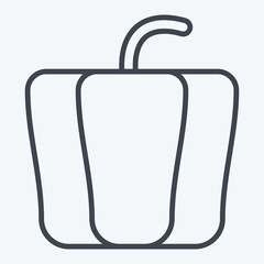 Icon Bell Pepper. related to Fruits and Vegetables symbol. line style. editable