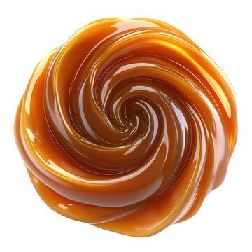 cajeta caramel swirl isolated on a white background.