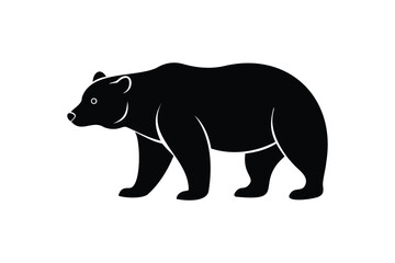 Fototapeta premium A Grizzly bear icon silhouette
