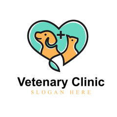 Pet care logo design. Animal care Logo design template vector