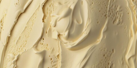Gelato creamy italian style ice cream close up textured background vanilla flavor.Macro.AI Generative.
