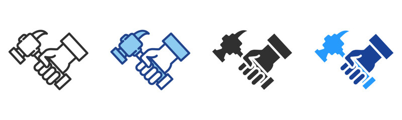 Construction Icon Multiple Style Vector Collection 