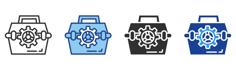Toolbox Icon Multiple Style Vector Collection 