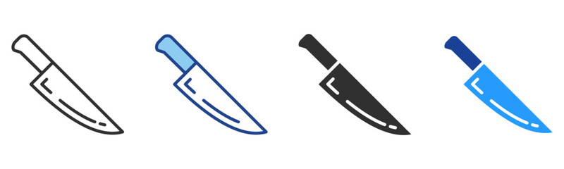 Knife Icon Multiple Style Vector Collection 