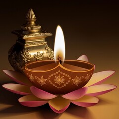 Diwali Festival Celebration in India with Fireworks and Traditional Attire