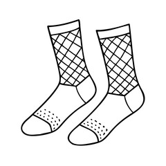 argyle pattern socks icon, argyle pattern socks line art - simple line art of argyle pattern socks, perfect for argyle pattern socks logos and icons